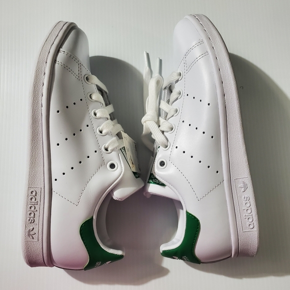 ADIDAS Originals STAN SMITH Mens Sz 5 White/Green Synthetic Lifestyle Shoes NWT - Picture 9 of 13